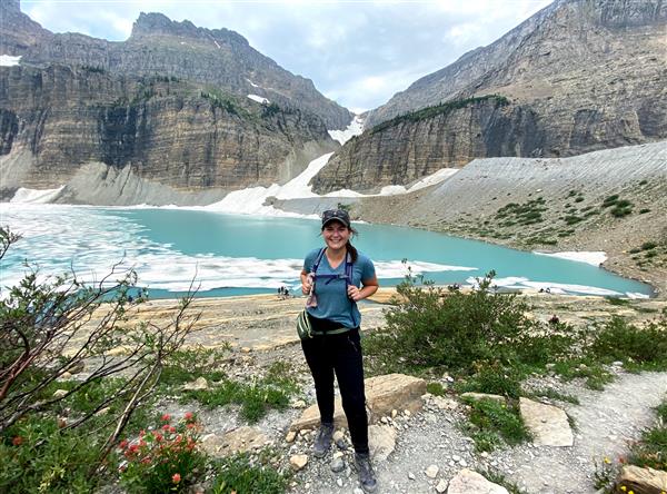 Photograph of Mrs. Patton at Glacier National Park